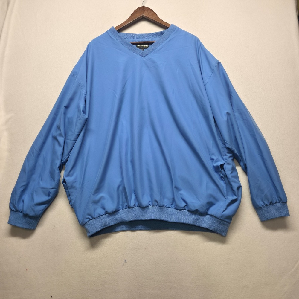 Bolle Golf Men's Blue V Neck Pullover Windbreaker Size 2XL